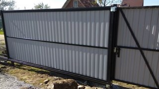 Купить сваи для ворот в Камень-на-Оби. Заказать ворота на сваях под ключ от 22053 руб
